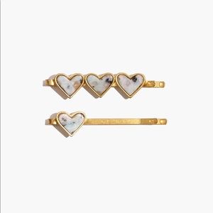 MADEWELL Two-Pack Stone Heart Hair Pins